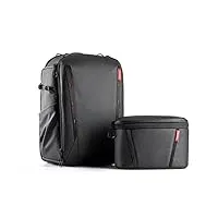 pgytech onemo 2 sac à dos appareil photo 25-33l avec sac photo bandoulière, pour photographe professionnel étanche, pour sony/canon/nikon/dslr/dji mini 3 pro/avata/mavic 3/fpv/mini/laptop, noir