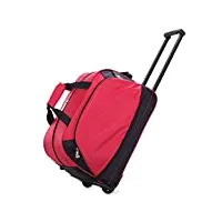 aditam zhangqiang grand sac de sport à roulettes valises avec roulettes 56 litres bagages sac de voyage trolley case (color : red, size : 55.5 * 26.5 * 36cm) double the comfort