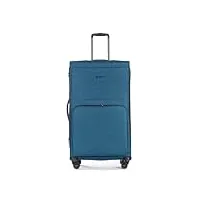 stratic bendigo light+ valise souple valise à roulettes avec serrure à valise tsa 4 roulettes extensible, pétrole, 84 cm, large (