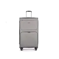 stratic bendigo light+ valise souple valise à roulettes avec serrure à valise tsa 4 roulettes extensible, argent (silver), 84 cm, large (