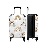 noboringsuitcases.com® valise enfant fille bagages cabine sac de voyage cadeau - arcs-en-ciel - conte de fées - modèle - 55x35x20cm