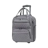 kroser valise de cabine intelligente avec port de charge usb noir 15", gris foncé