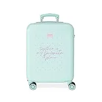 movom my favorite place cabine valise bleu 38x55x20 cms rigide abs serrure à combinaison latérale 35l 2 kgs 4 doubles roues bagage à main
