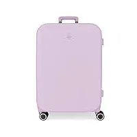 valise enso annie medium violet 48x70x28 cm abs rigide fermeture tsa intégrée 79l 4,32 kg 4 roulettes doubles