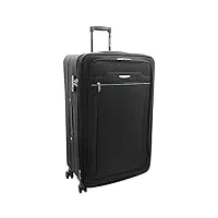a1 fashion goods valise à 4 roues ultra légère et souple avec verrou à chiffres, sacs de voyage flottants, noir , x large check-in size, valise