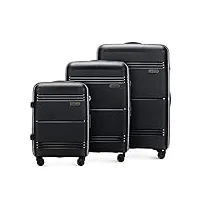 wittchen valise légère en polypropylène avec poignée télescopique tsa unie, noir, m, moderne