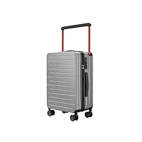 british traveller valise cabine bagage cabine, valise rigide trolley en 100% polycarbonate valise de voyage à 8 roulettes et serrure tsa, 57.5 x 38 x 23cm (gris)