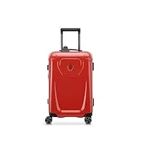 peugeot voyages - valise cabine rigide - 55x34x25 cm - 40 litres - s - rouge