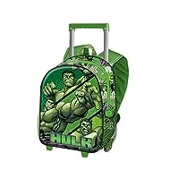 marvel hulk destroyer-sac à dos 3d à roulettes petit, vert