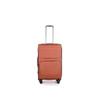 stratic bendigo light+ valise souple valise à roulettes avec serrure à valise tsa 4 roulettes extensible, rosso clay, s, s