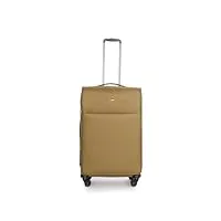 stratic light + valise souple valise de voyage à roulettes tsa 4 roulettes extensible, kaki, 79 cm, large (