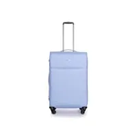 stratic light + valise souple à roulettes valise à roulettes bagage à main avec serrure à valise tsa 4 roulettes extensible, bleu clair, 79 cm, taille l