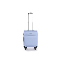 stratic light + valise souple valise de voyage à roulettes tsa 4 roulettes extensible, bleu clair, 57 cm, s