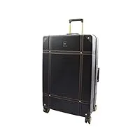a1 fashion goods valise de voyage rigide rétro à 8 roues archaic, noir , large | 78 x 50 x 29cm, 5kg, bagages rigides avec roulettes pivotantes