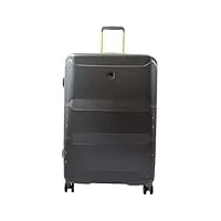 house of leather valise de voyage extensible solide à 8 roulettes florence, charbon, large: 77 x 50 x 32/36cm,4.6kg, bagages rigides avec roulettes pivotantes