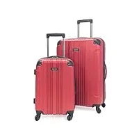 kenneth cole reaction out of bounds valise de voyage à 4 roues légère et résistante rouge écarlate 2 pièces (20" et 28") out of bounds valise de voyage à 4 roues, rouge écarlate, 2-piece set (20" &