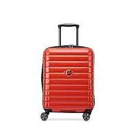 delsey paris - shadow 5.0 - valise cabine rigide slim - 35 x 20 x 55 cm - 35 litres - xs - rouge intense