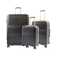 a1 fashion goods astro valise rigide extensible à 4 roues, charbon, set of all 3 sizes, bagage rigide extensible avec roulettes pivotantes