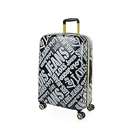 lois - valise moyenne - valise rigide. valise a roulette. valise soute avion - valise de voyage résistante en polycarbonate - valise ultra légère, cadenas à combinaison 171560, noir/gris