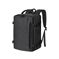 leyrica bagage cabine pour ryanair 40x20x25cm sac ryanair à dos bagage à main avion sac de voyage sac de sport sac d’école sac de travail valise weekend (gris)