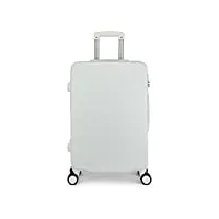 bagages ensemble de valises de voyage bagages à roulettes trolley à roulettes rose grande capacité (color : white, size : 24")