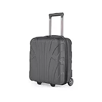 suitline - petite valise 45x36x20 cm, franchise de bagages easyjet bagage à main sous le siège, trolley de cabine léger, 30 litres, coque rigide en abs, graphite