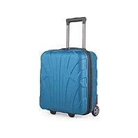 suitline - petite valise 45x36x20 cm, franchise de bagages easyjet bagage à main sous le siège, trolley de cabine léger, 30 litres, coque rigide en abs, cyan