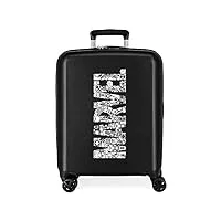 valise cabine marvel heroes logo noir 40x55x20 cms abs rigide serrure tsa intégrée 38,4l 2,82 kgs 4 roues doubles bagage à main