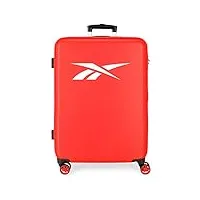 valise reebok portland medium rouge 48x68x26 cms rigide abs serrure à combinaison latérale 70l 3 kgs 4 roues doubles