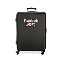 valise reebok beverly medium noir 48x68x26 cms rigide abs serrure latérale à combinaison 70l 3 kgs 4 roues