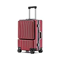 olotu valise de voyage bagages rigides ouverture avant bagages de cabine en aluminium boîte de verrouillage de roue universelle valise d'embarquement de voyage d'affaires durable