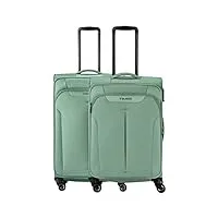 travelite croatia set de valise (4 roues) vert menthe