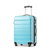 hainew valise rigide en abs légère - extensible - avec roulettes pivotantes et serrure - convient pour les voyages et les voyages d'affaires, bleu, xl-52×32×78cm, trolleys rigide avec serrure et roue