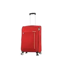 a1 fashion goods venus valise légère à 4 roues extensible et souple, rouge, medium check-in size 24", valise souple extensible avec roulettes pivotantes