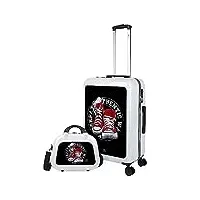 skpat - set valise rigide, lot de valises soute avion 4 roulettes - sets de bagages, valise à roulette en soldes pour voyages. lot valise: ensemble pour voyages élégants 133665b, blanc