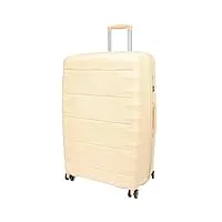 a1 fashion goods arcturus bagages à roulettes 8 roulettes extensibles rigides valise tsa lock sacs de voyage, blanc cassé, large | 76x52x30/5cm/ 4.40kg, 103+17l, valise