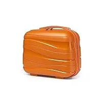 kono vanity case rigide polypropylène léger portable 34x30x17cm trousse de toilette pour voyage, orange
