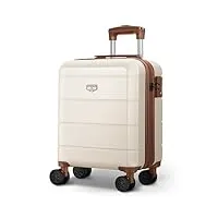 lugg valise de cabine de voyage légère de 38,1 cm, homologuée en abs, protection imperméable et système de verrouillage sûr, sans easyjet, approuvé sous le siège (45 x 36 x 20 cm) bordeaux,