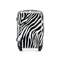 wittchen young collection valise moyenne en abs avec un revêtement supplémentaire en polycarbonate et poignée télescopique taille m 62l blanc-noir