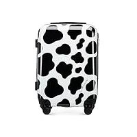 wittchen young collection valises de cabine bagage à main en abs avec un revêtement supplémentaire en polycarbonate et poignée télescopique taille s 34l noir-blanc