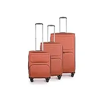 stratic bendigo light + - set de 3 valises (s, m, l), rosso/clay [47]
