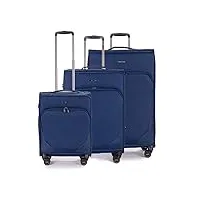 stratic mix lot de 3 valises (s, m, l), navy [38]