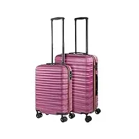 jaslen - valises. lot de valise rigides 4 roulettes - valise grande taille, valise soute avion, bagages pour voyages.ensemble valise voyage. verrouillage à combinaison 171615, fuchsia