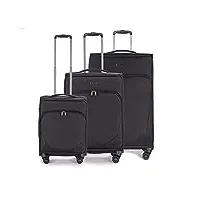 stratic mix - set de 3 valises (s, m, l), noir [11]