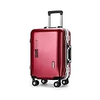 zumaha silencieux bagage de cabine en aluminium 20 pouces logo trolley valise modèle de charge usb hardside bagage mot de passe embarquement case dur lisse