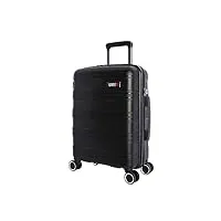 coronel tapiocca valise cabine cabine 55 x 40 x 20 cm valise de voyage valise cabine robuste valise à roulettes pour avion avec 4 roues à 360° et serrure, noir/blanc, 55x40x20 cm, valise cabine