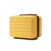 kono vanity case rigide abs léger portable 31x18x22cm trousse de toilette pour voyage (jaune)