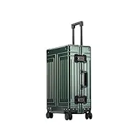 plbse bagage de voyage à roue à cardan en alliage d'aluminium (color : blackish green, size : 26")