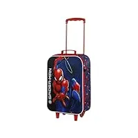 spiderman speed-valise à roulettes soft 3d, rouge