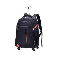 dluxca Étudiant sac d'école sac à dos chariot roulant bagages sac à dos étanche affaires sac à dos à roulettes grande capacité valise